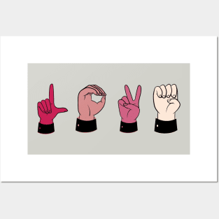 Love in Sign Language Posters and Art